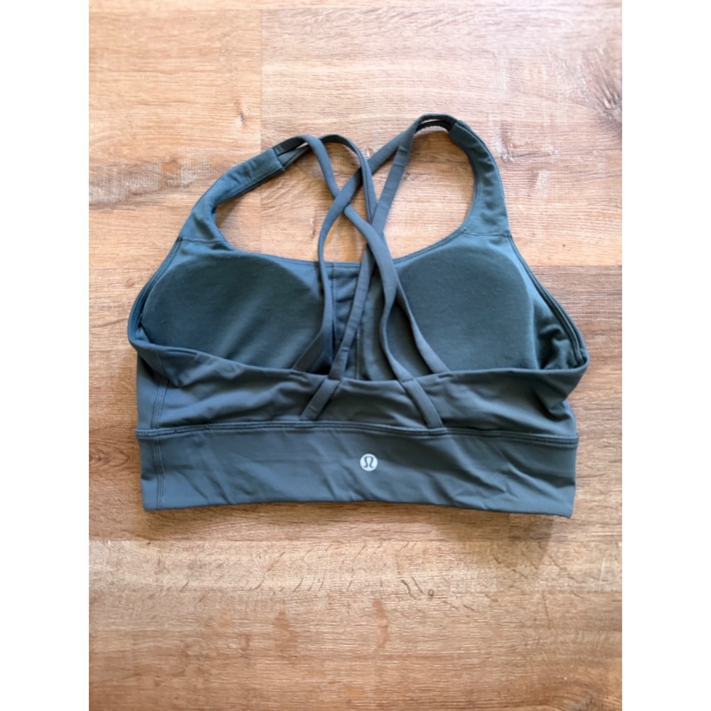 Lululemon Energy Longline Bra Medium Support, B-D cups Rainforest Green - Picture 6 of 7